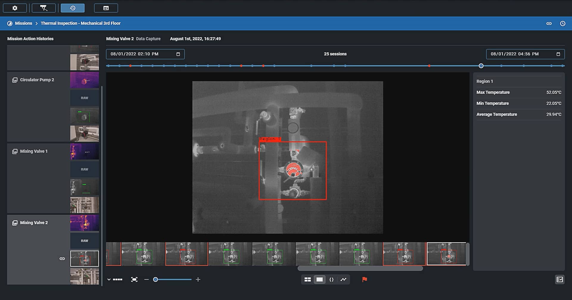 A thermal anomaly displayed in Scout